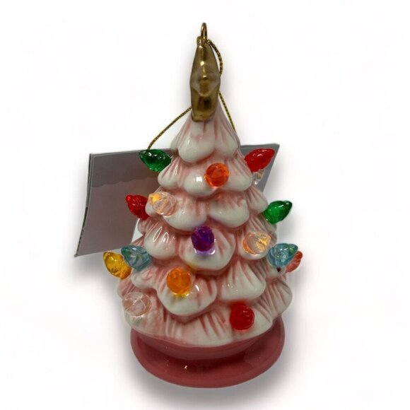 Target‎ Wondershop Lit Ceramic Retro Christmas Tree Ornament Pink - Picture 3 of 4